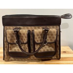 Dooney & Bourke Leather‎ & Fabric Handbag Two Outer Pockets